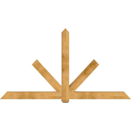 Ekena Millwork Kennewick Rough Sawn Timber Gable Bracket, Western Red Cedar, 108"W x 58"H x 6"D x 6"F, 13/12 Pitch GBW108X58X0606KEN00RWR